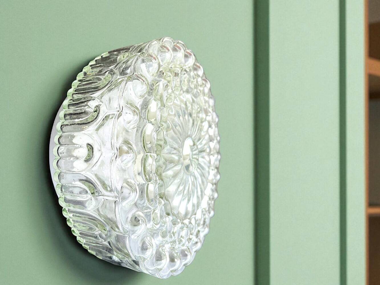 Pair glass lights for ceiling or wall