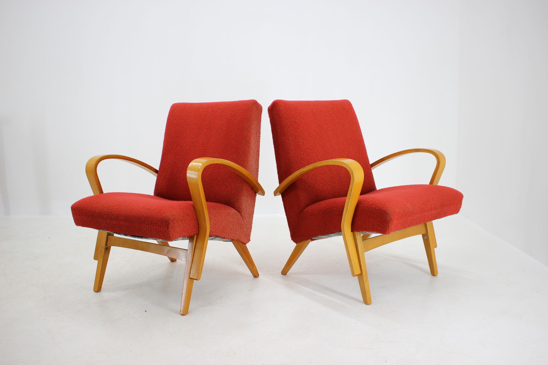 1960s Frantisek Jirak Bentwood Lounge chairs, set of 2