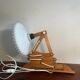 Accordion wall lamp in wood and wavy opaline