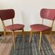 Pair of red skai chairs