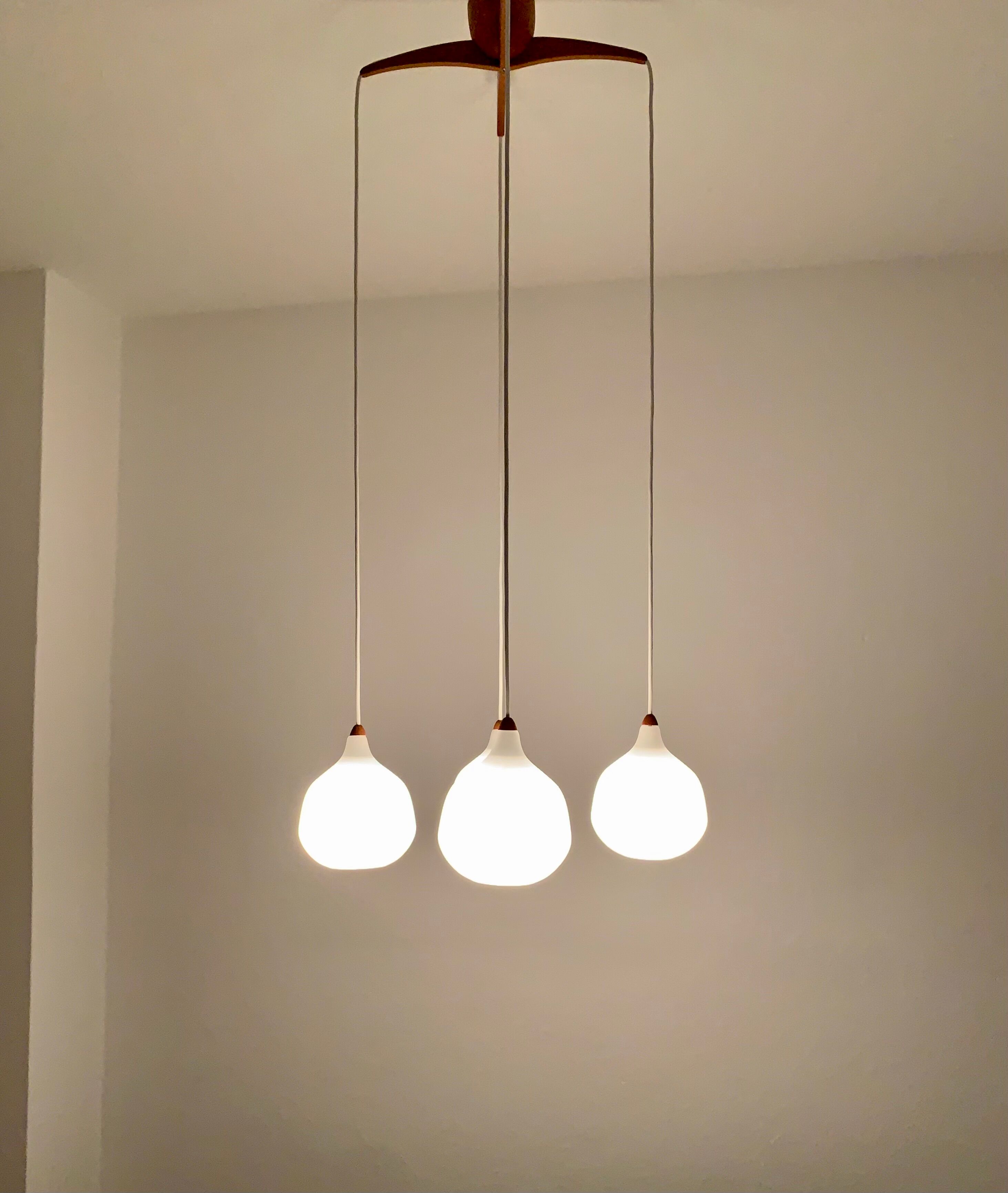 Opaline Cascading Lamp by Uno and Östen Kristiansson for Luxus