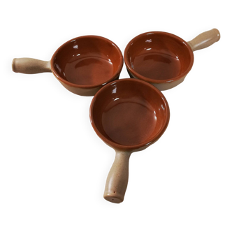 Set of 3 La Bourguignonne fondue pots