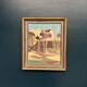 Original Swedish Oil on Panel – "Huts Behind the Trees" – Signed – Vintage & Framed – 51 × 43 cm (20.1" × 16.9")