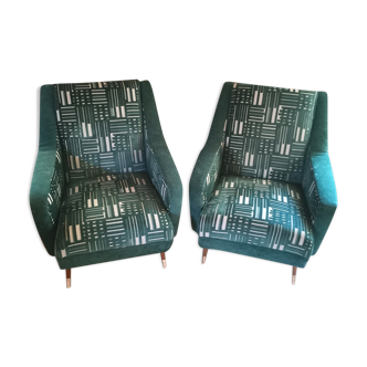 Pair of Italian design armchairs