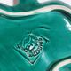 empty pocket cup leaf shape green ceramic slip, some chips on one edge