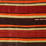 6x9 Red Brown Mid Century Modern Vintage Rug, 191x274Cm