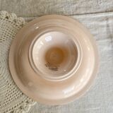 Antique Longwy compote in pink earthenware - Betty series - Art Deco design