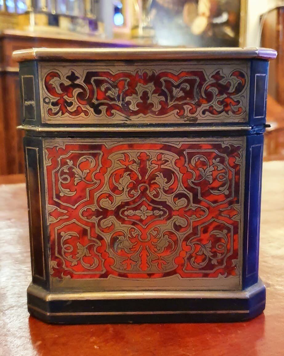 Jewelry box - stamped Alphonse Giroux Paris - marquetry Boulle - 19th century