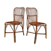 Paire de chaises en rotin