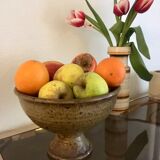 Coupe à fruits en grès vintage années 70 - 80