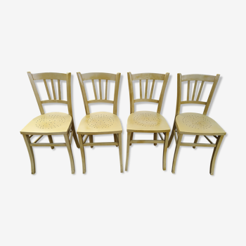 Lot de 4 chaise de bistrot Luterma - repeintes