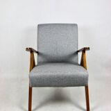 Vintage Grey Tweed Var Lounge Chair, 1970s