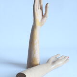 Wooden glove display mannequin hands, 1930s, set of 2.