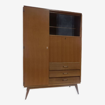 Meuble penderie secrétaire armoire scandinave teck Vintage