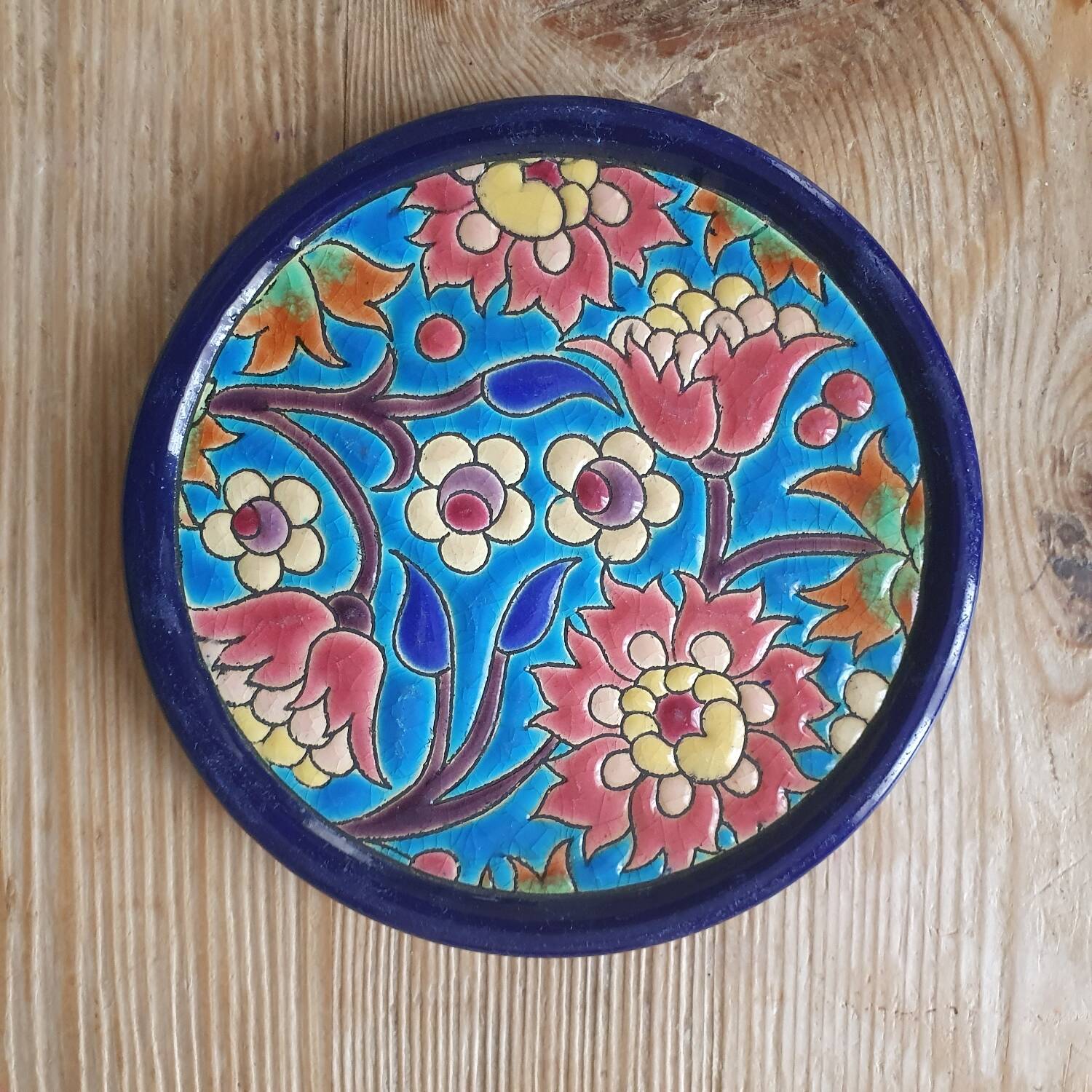 2 coasters in Longwy enamel