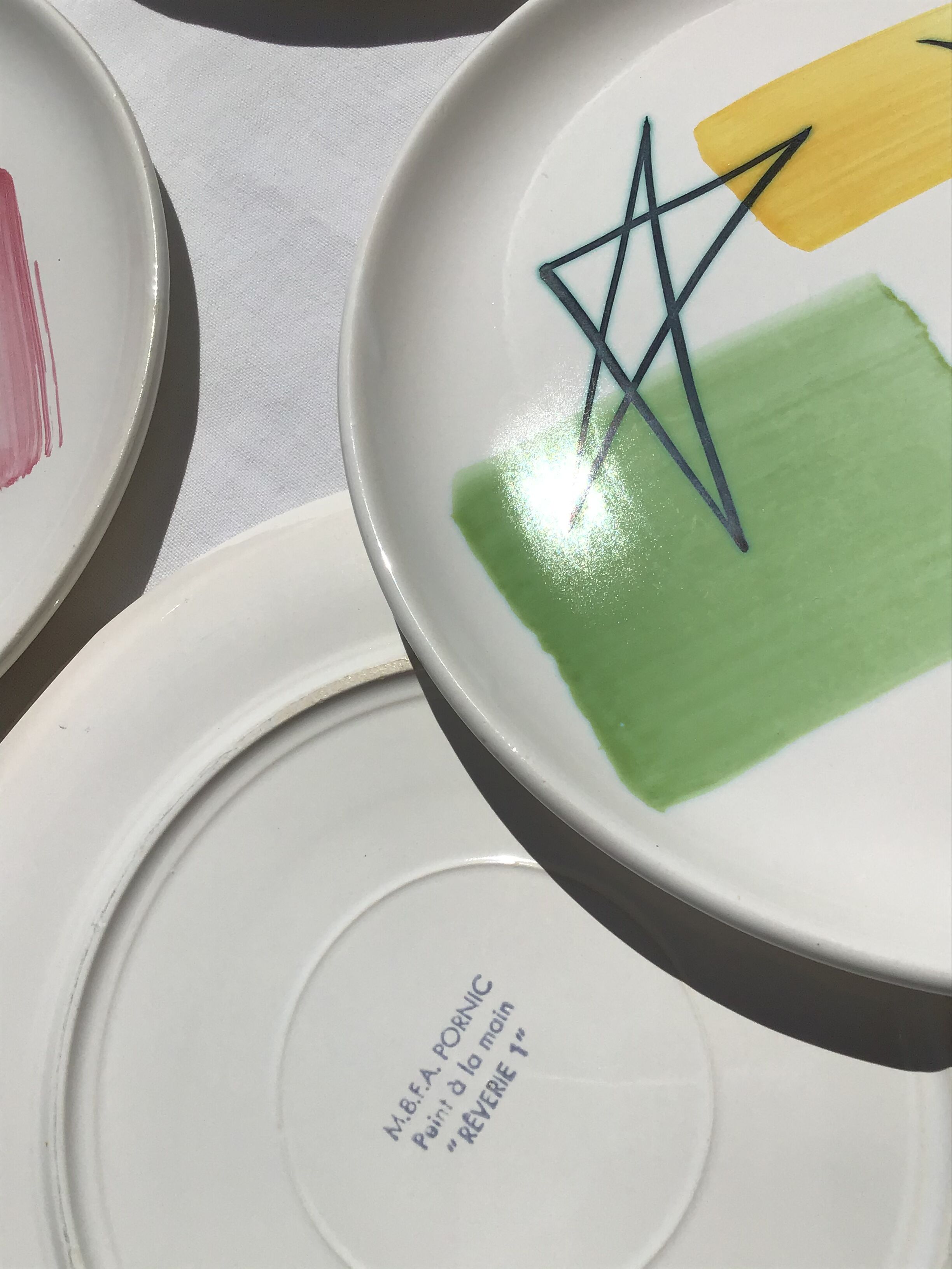 9 assiettes plates 50 MBFA Pornic
