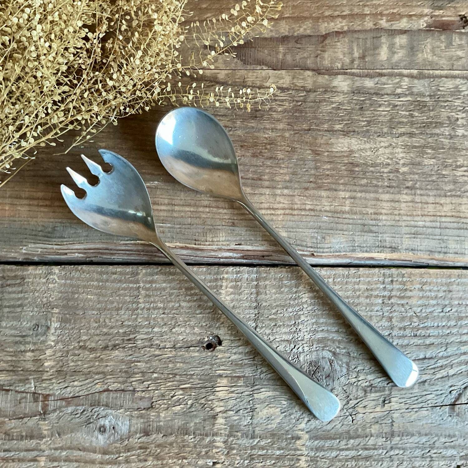 EP Zinc Italy Silver Plated Salad Servers