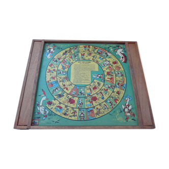 Ancien jeu de dames et jeu de l'oie jeujura