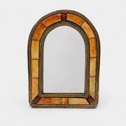 Moroccan brass mirror from the 1980s.