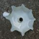 Suspension of old lampshade in opaline mint