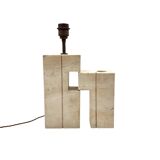 Mid-century modern travertine table lamp, Nucleo Sormani Italy 1960s