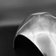 Sculptural polished aluminium bowl, in the style of Michael Lax, 1970s.