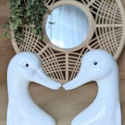Paire de serre-livres canards vintage