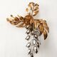Iitalian Hollywood Regency gilded metal wall lamp by Hans Kögl