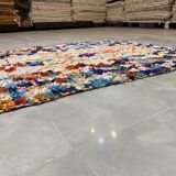 Multicolor carpet in boucherouite fabric 140x220cm