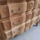 Louis XV chest of drawers in raw wood with 3 drawers