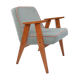 Fauteuil 366 pieds de poule bleu