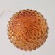 Chrome and amber glass lamp