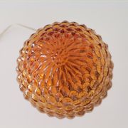 Lampe en verre chrome et ambre