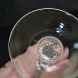 18 verres sur pied en cristal d'Arques
