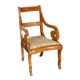 Louis-Philippe antique armchair in cherry wood, Italy, 19th century