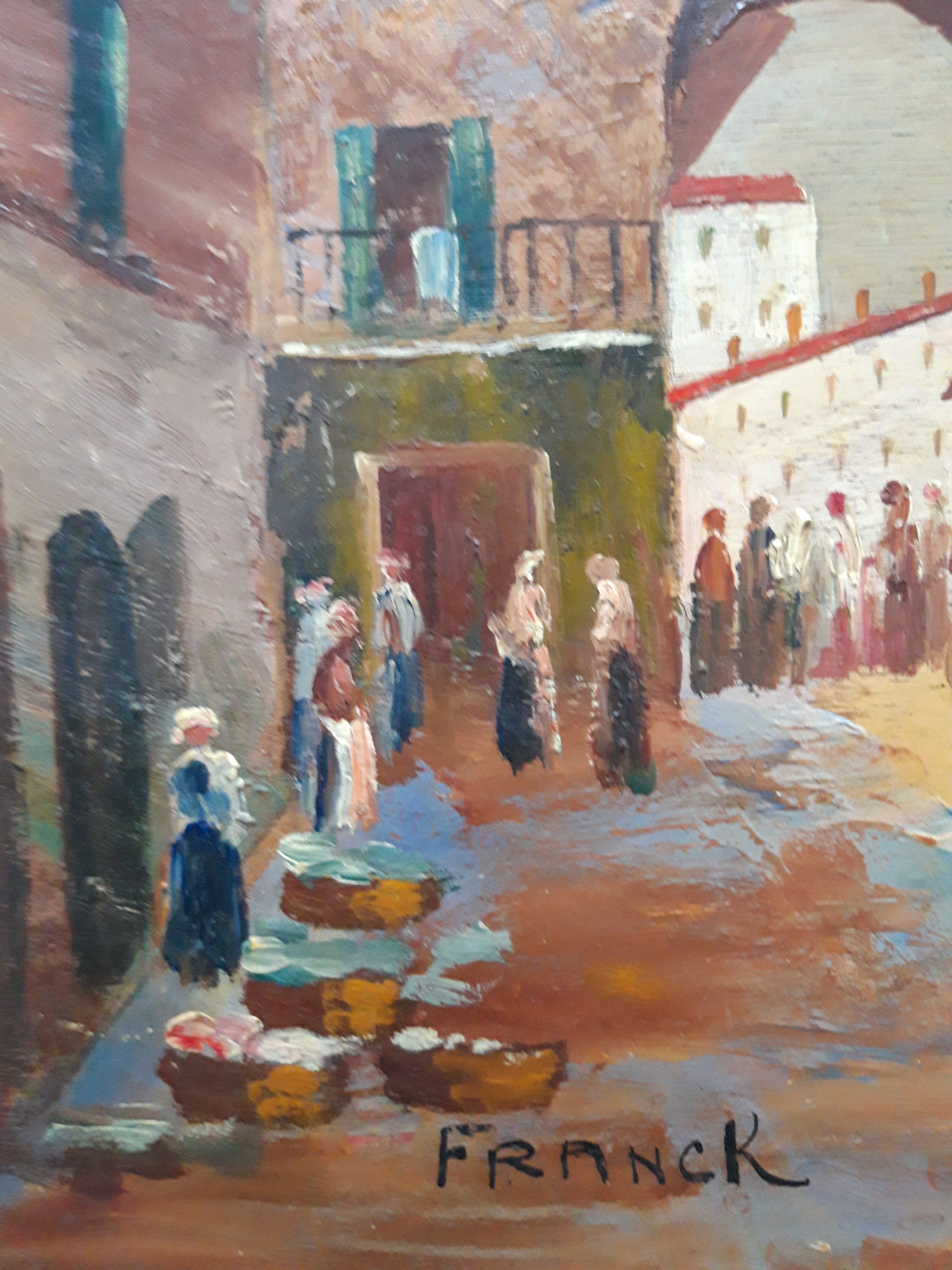 Oil on wood Nice Market