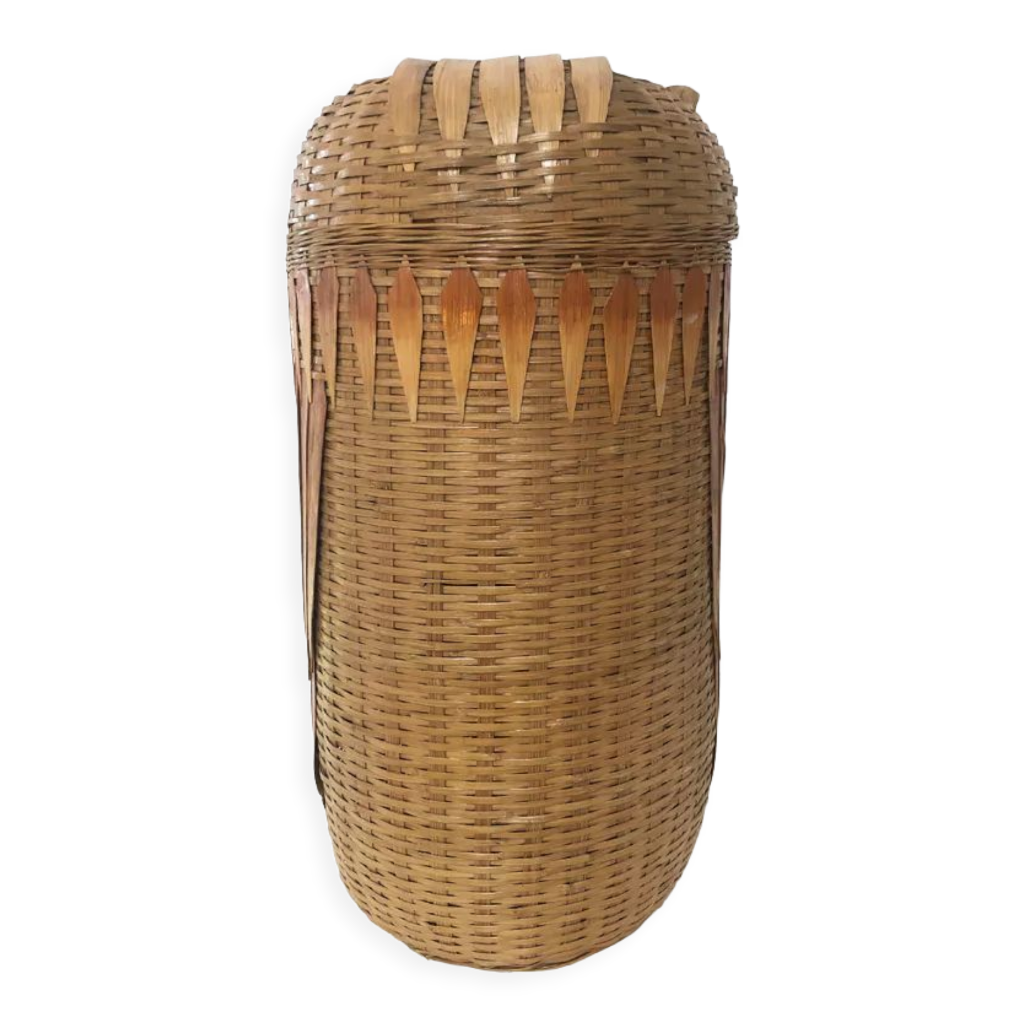 Vintage laundry basket "owls", 1970