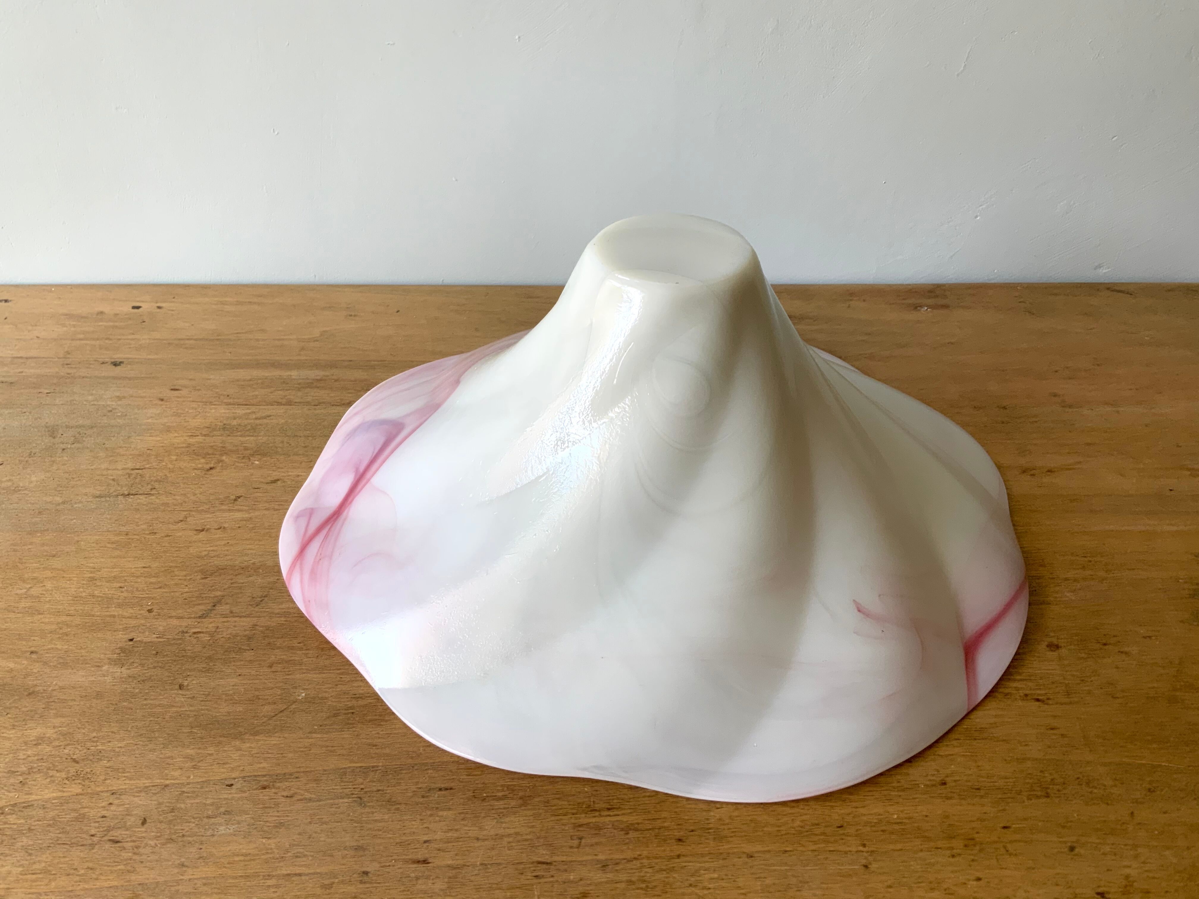 Milky pink Murano glass cup