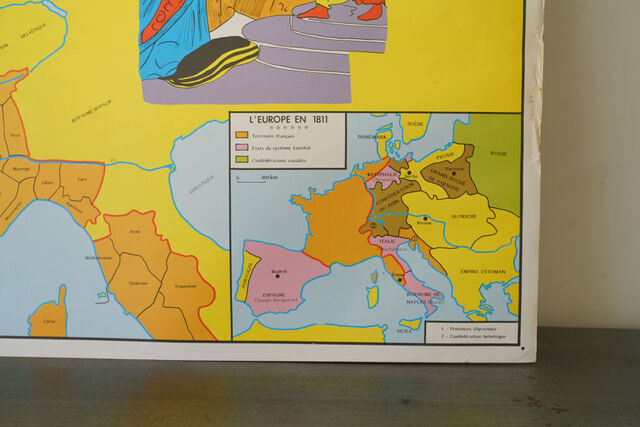 School poster history /geographic under Napoleon two-sided