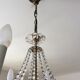 Old hot air balloon chandelier with crystal and bronze grapevines 9 fires