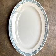 Large oval dish St Amand in blue ironstone