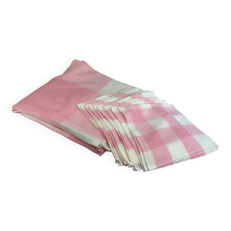 Nappe ancienne & 10 serviettes