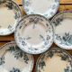 6 assiettes terre de fer