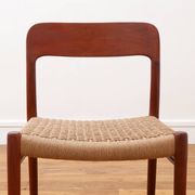 Chaise  Niels Otto Møller -  Corde danoise refaite -  modèle 75
