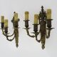 Magnificent Pair of Bronze Sconces with Louis XV Style Fire Pots. 1930s