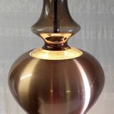 Scandinavian style pendant light in metal and glass - 60s/70s