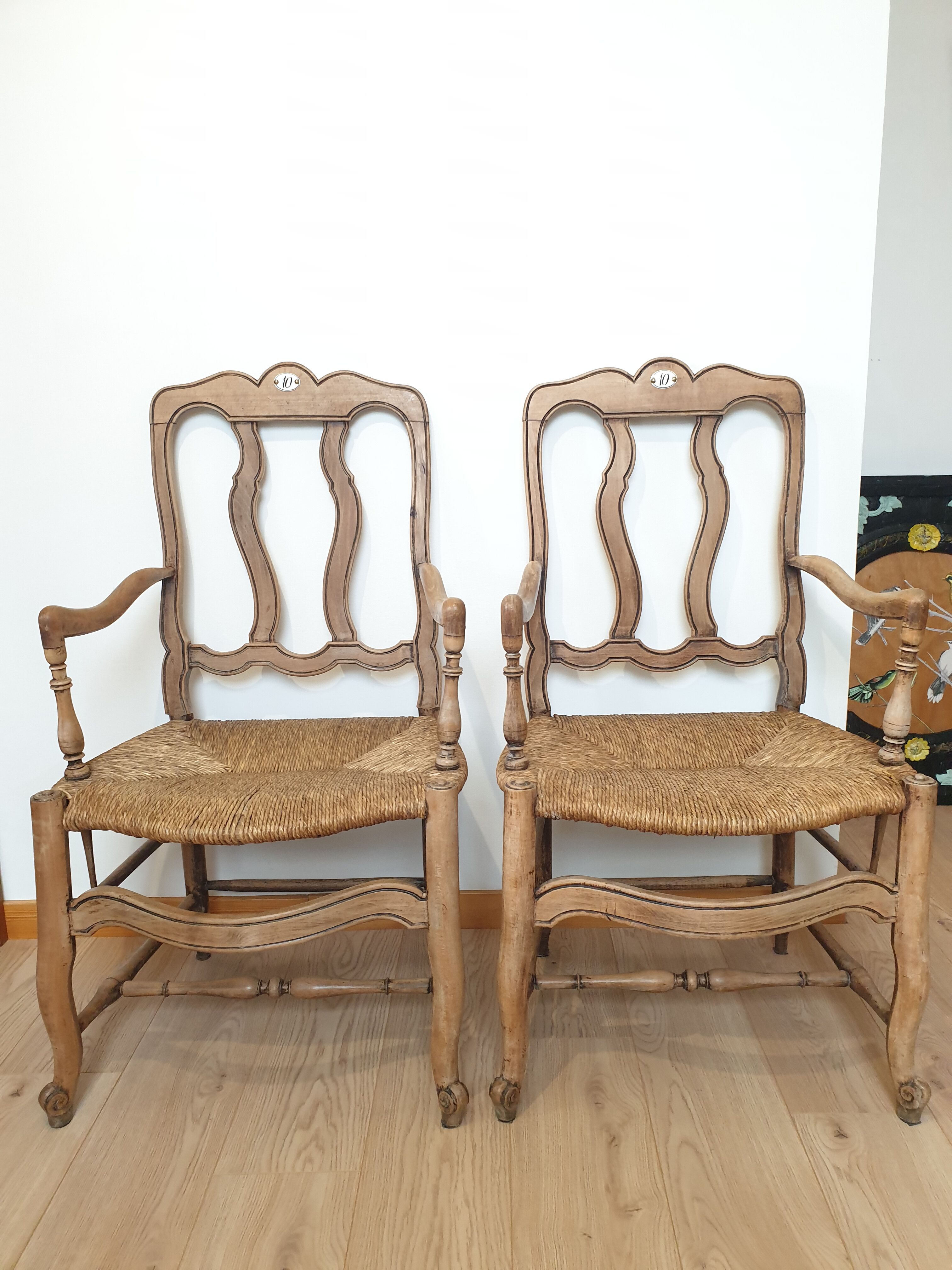 Two Hollywood Regency armchairs