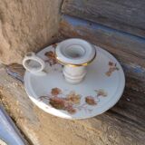 Ancient 1900 porcelain hand-held candlestick