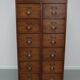Vintage Dutch Oak Apothecary / Filing Cabinet, 1930s