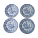 Set of 4 dessert plates in earthenware " English Style "